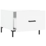 Tables basses 2 pcs blanc 50x50x40 cm bois d'ingénierie – Image 5