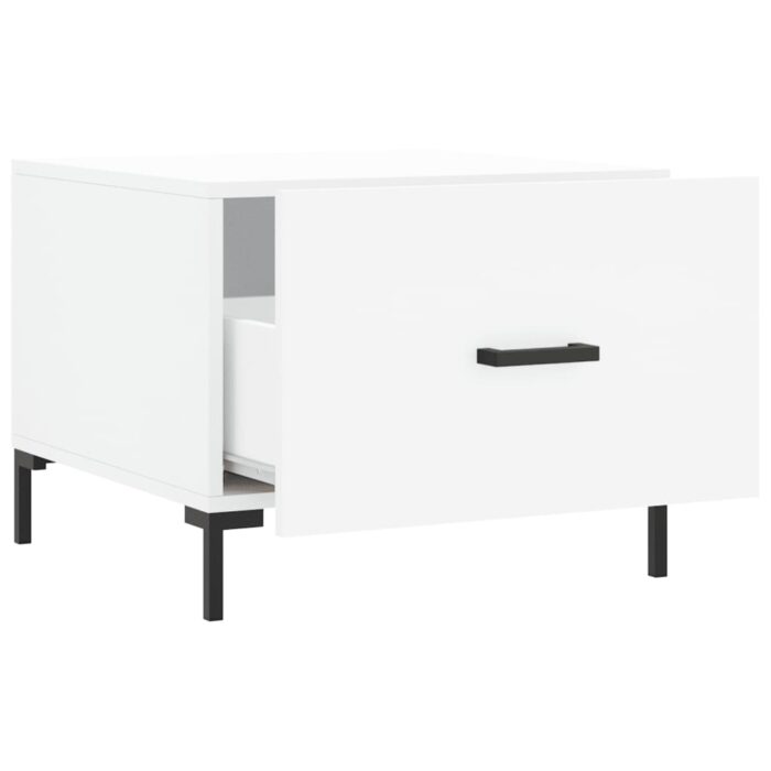 Tables basses 2 pcs blanc 50x50x40 cm bois d'ingénierie – Image 5