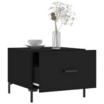 Table basse Noir 50x50x40 cm Bois d'ingénierie – Image 2