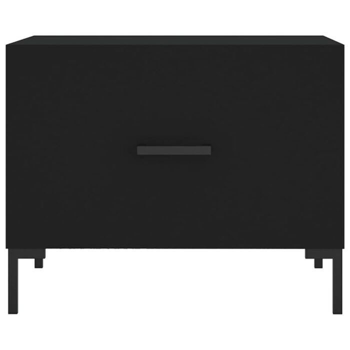 Table basse Noir 50x50x40 cm Bois d'ingénierie – Image 3