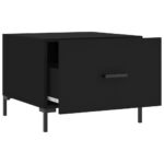 Table basse Noir 50x50x40 cm Bois d'ingénierie – Image 4