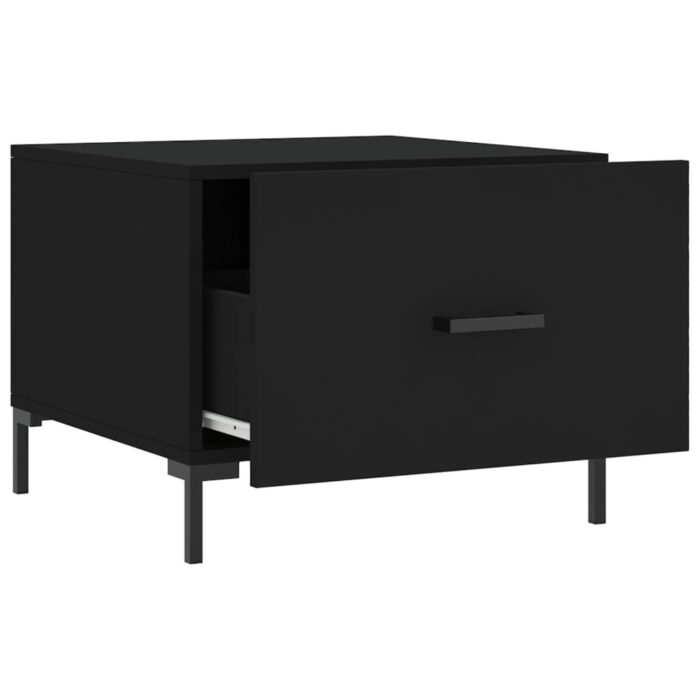 Table basse Noir 50x50x40 cm Bois d'ingénierie – Image 4