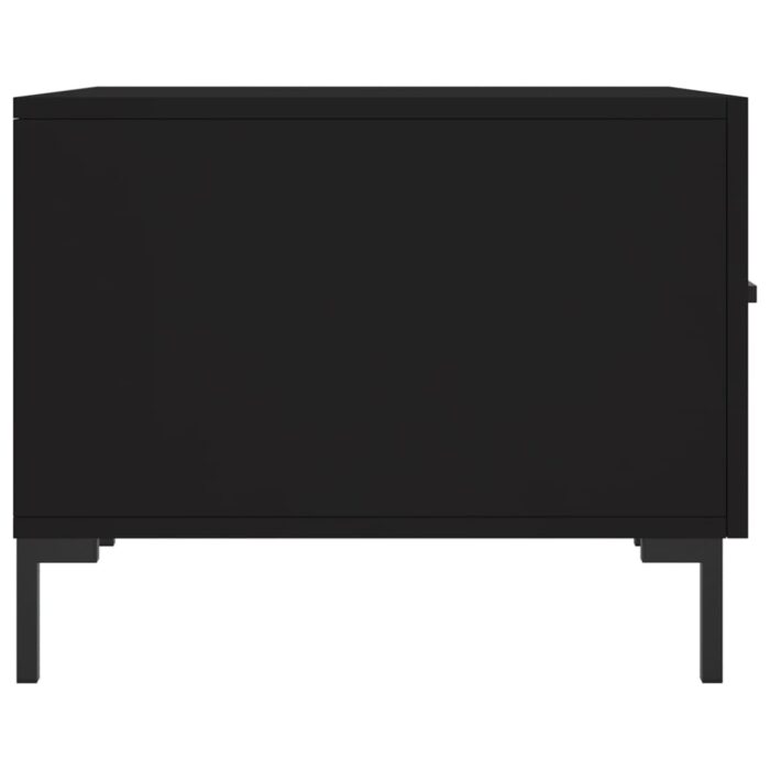 Table basse Noir 50x50x40 cm Bois d'ingénierie – Image 5