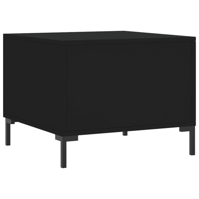 Table basse Noir 50x50x40 cm Bois d'ingénierie – Image 6