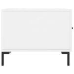 Table basse blanc brillant 50x50x40 cm bois d'ingénierie – Image 5