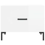 Tables basses 2 pcs blanc brillant 50x50x40cm bois d'ingénierie – Image 4