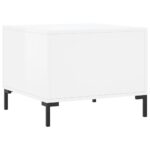Tables basses 2 pcs blanc brillant 50x50x40cm bois d'ingénierie – Image 7