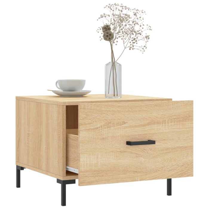 Tables basses 2 pcs chêne sonoma 50x50x40 cm bois d'ingénierie – Image 2