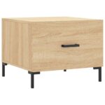Tables basses 2 pcs chêne sonoma 50x50x40 cm bois d'ingénierie – Image 3