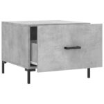 Table basse gris béton 50x50x40 cm bois d'ingénierie – Image 4