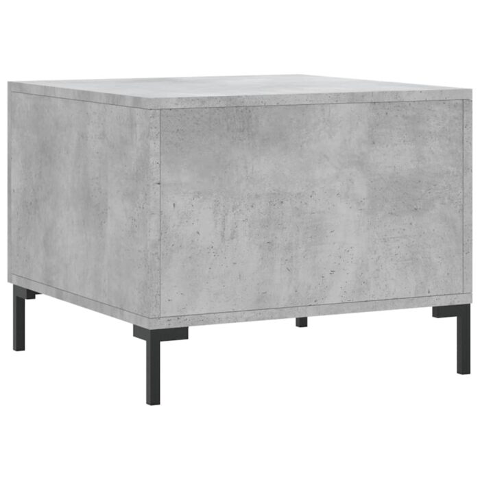 Table basse gris béton 50x50x40 cm bois d'ingénierie – Image 6