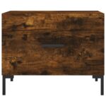 Tables basses 2 pcs chêne fumé 50x50x40 cm bois d'ingénierie – Image 4