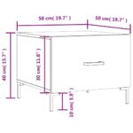 Table basse Sonoma gris 50x50x40 cm Bois d'ingénierie – Image 10