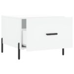 Table basse blanc 50x50x40 cm bois d'ingénierie – Image 4