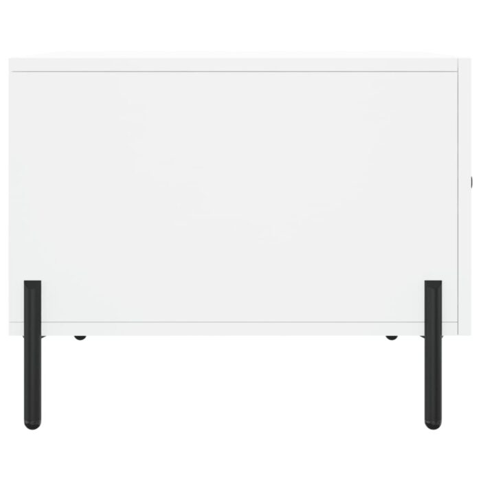 Table basse blanc 50x50x40 cm bois d'ingénierie – Image 5