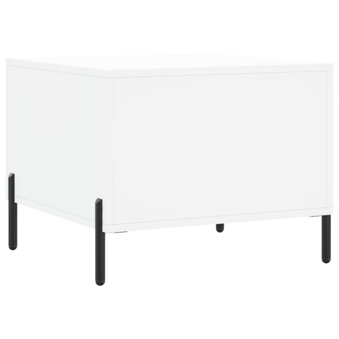 Table basse blanc 50x50x40 cm bois d'ingénierie – Image 6