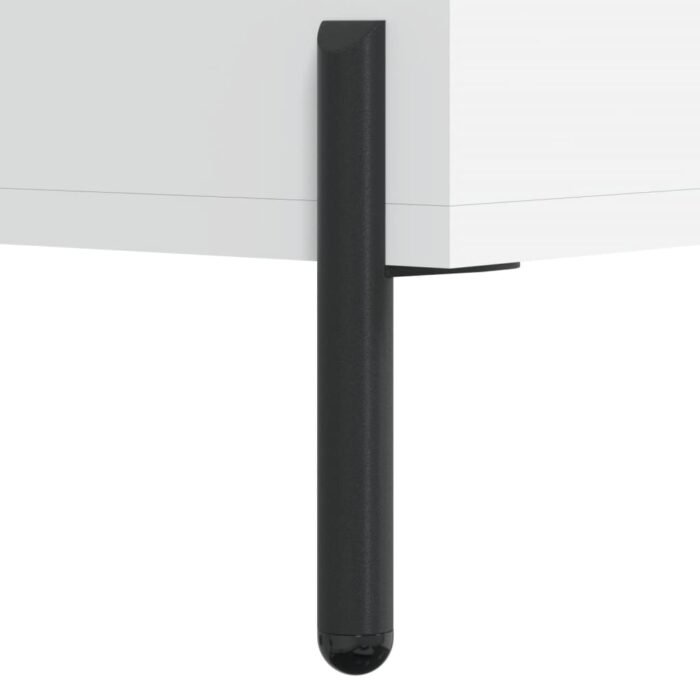 Table basse blanc 50x50x40 cm bois d'ingénierie – Image 8