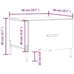 Tables basses 2 pcs blanc 50x50x40 cm bois d'ingénierie – Image 11
