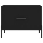 Table basse Noir 50x50x40 cm Bois d'ingénierie – Image 3