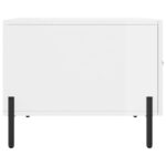Table basse blanc brillant 50x50x40 cm bois d'ingénierie – Image 5