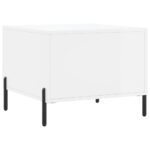 Table basse blanc brillant 50x50x40 cm bois d'ingénierie – Image 6