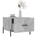 Table basse gris béton 50x50x40 cm bois d'ingénierie – Image 2