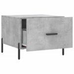 Table basse gris béton 50x50x40 cm bois d'ingénierie – Image 4