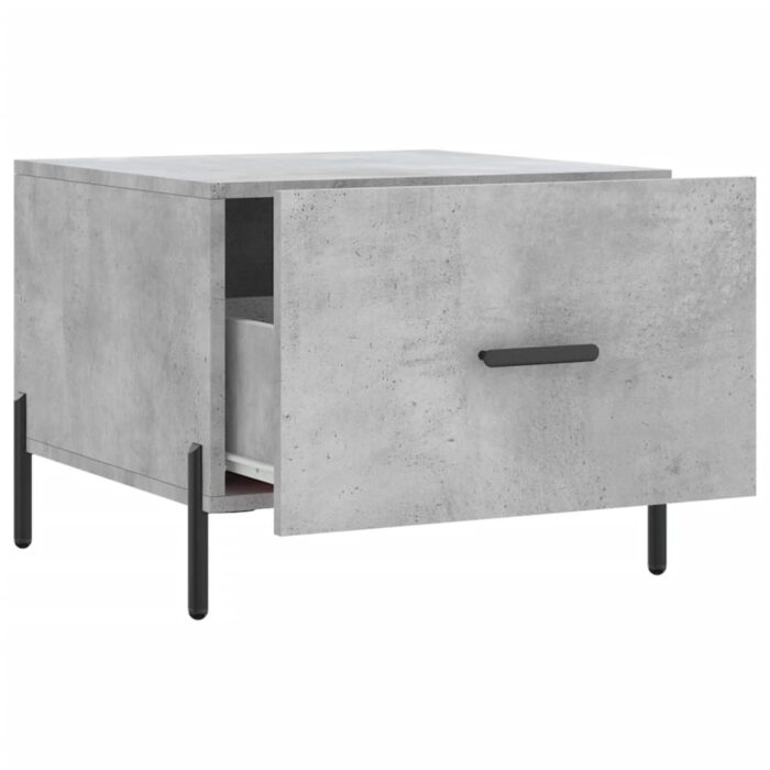 Table basse gris béton 50x50x40 cm bois d'ingénierie – Image 4