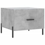Tables basses 2 pcs gris béton 50x50x40 cm bois d'ingénierie – Image 3