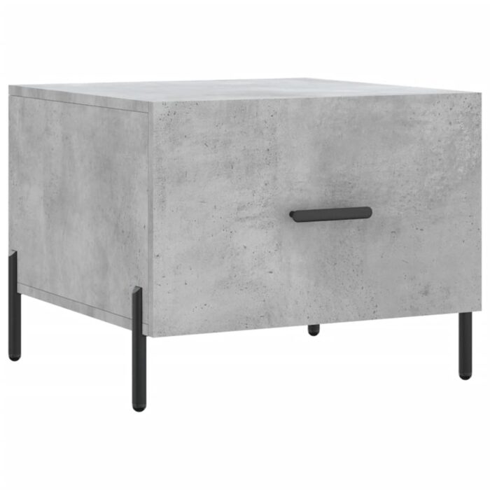 Tables basses 2 pcs gris béton 50x50x40 cm bois d'ingénierie – Image 3