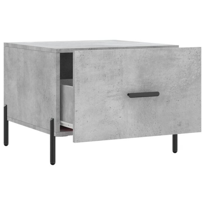 Tables basses 2 pcs gris béton 50x50x40 cm bois d'ingénierie – Image 5