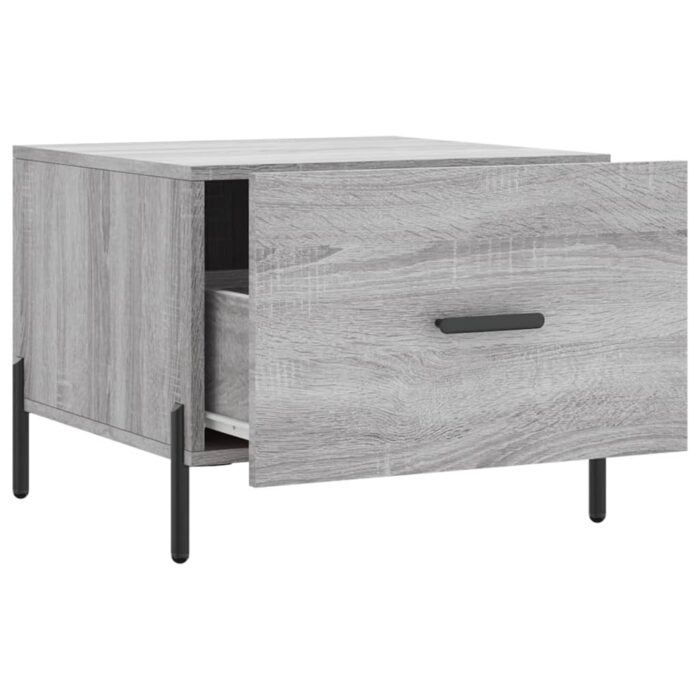 Table basse Sonoma gris 50x50x40 cm Bois d'ingénierie – Image 4
