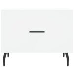 Table basse blanc 50x50x40 cm bois d'ingénierie – Image 3