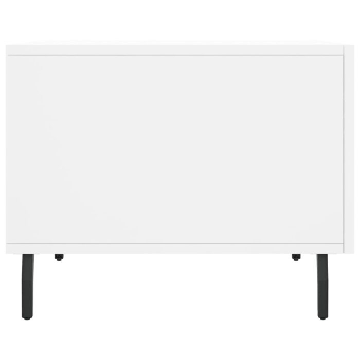 Table basse blanc 50x50x40 cm bois d'ingénierie – Image 5