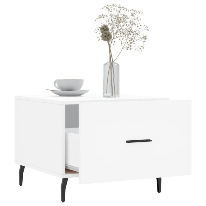 Tables basses 2 pcs blanc 50x50x40 cm bois d'ingénierie – Image 2