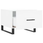 Table basse blanc 50x50x40 cm bois d'ingénierie – Image 4