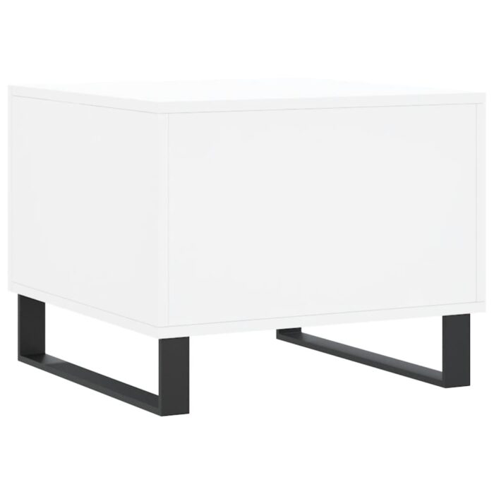 Table basse blanc 50x50x40 cm bois d'ingénierie – Image 6