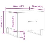 Tables basses 2 pcs blanc 50x50x40 cm bois d'ingénierie – Image 11