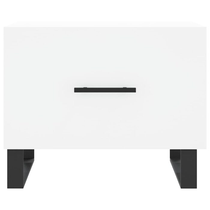 Tables basses 2 pcs blanc 50x50x40 cm bois d'ingénierie – Image 4