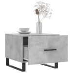 Table basse gris béton 50x50x40 cm bois d'ingénierie – Image 2