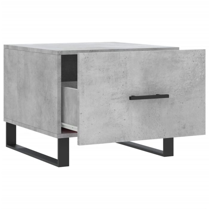 Table basse gris béton 50x50x40 cm bois d'ingénierie – Image 4