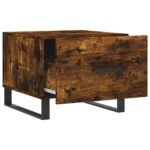Table basse Chêne fumé 50x50x40 cm Bois d'ingénierie – Image 4