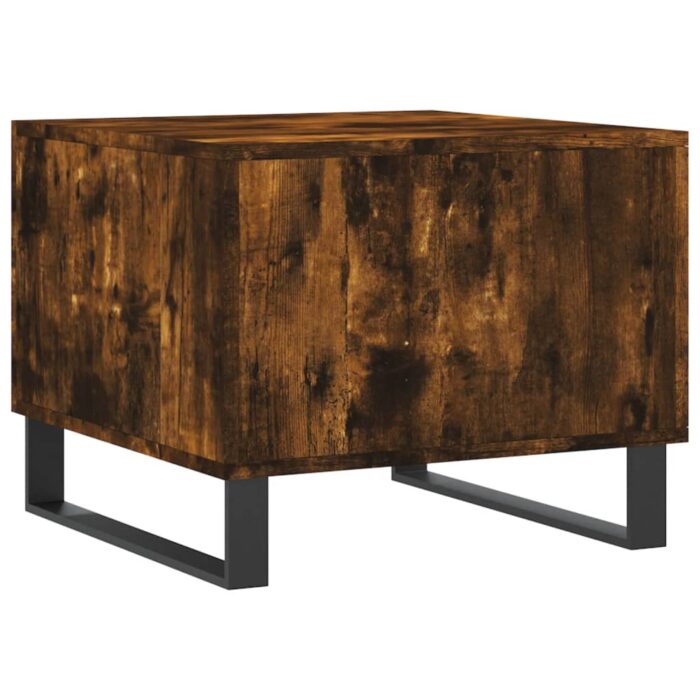 Table basse Chêne fumé 50x50x40 cm Bois d'ingénierie – Image 6