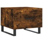 Tables basses 2 pcs chêne fumé 50x50x40 cm bois d'ingénierie – Image 3