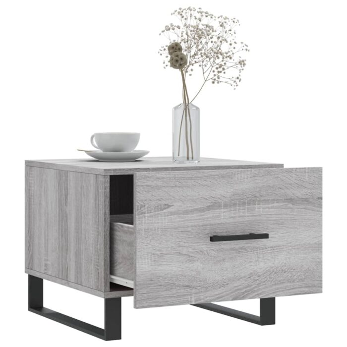 Table basse Sonoma gris 50x50x40 cm Bois d'ingénierie – Image 2