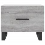 Table basse Sonoma gris 50x50x40 cm Bois d'ingénierie – Image 3
