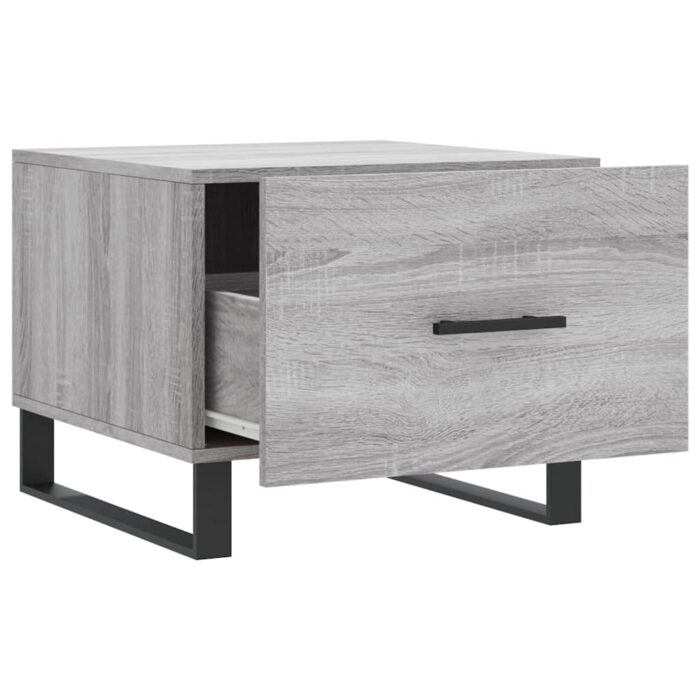 Table basse Sonoma gris 50x50x40 cm Bois d'ingénierie – Image 4