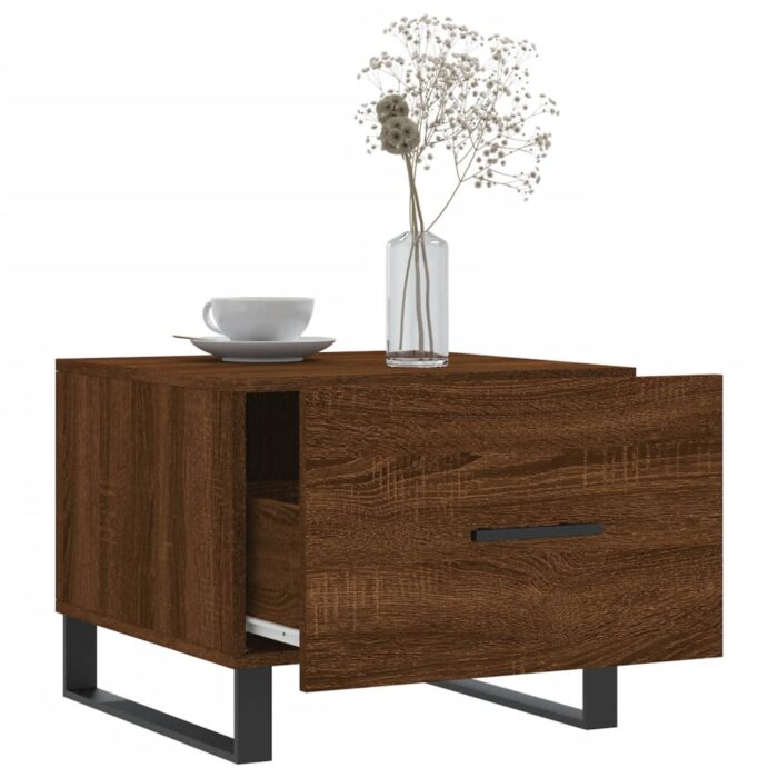 Table basse Chêne marron 50x50x40 cm Bois d'ingénierie – Image 2