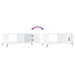 Table basse blanc 90x50x40 cm bois d'ingénierie – Image 6