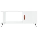 Table basse Blanc brillant 90x50x40 cm Bois d'ingénierie – Image 3